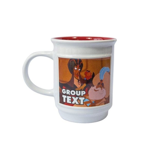 Disney Store Aladdin Evil Jafar Serpent Meme Double Sided Ceramic Coffee Mug/Cup - Picture 1 of 8